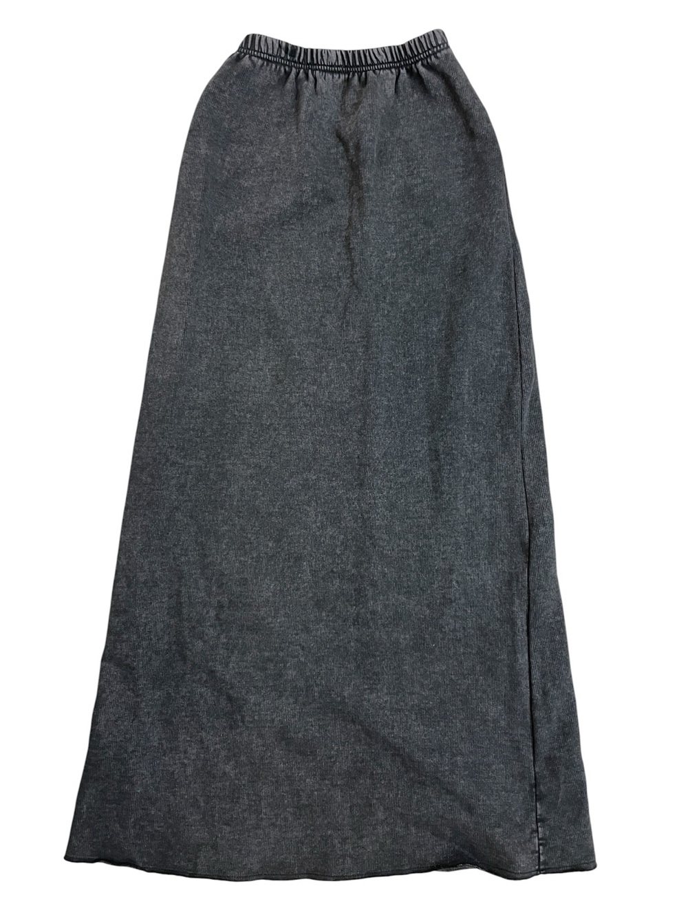 NEW Zara 100% Cotton Dark Charcoal Gray Sweater Midi Skirt